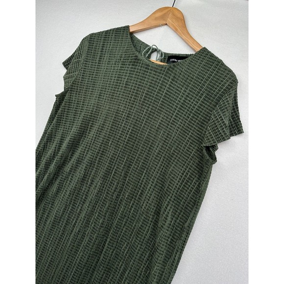 Sabina Musayev Renaissance Dress Size XS Green Textured Relaxed Fit Keyhole Midi - Picture 4 of 13
